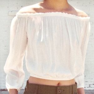 Brandy Melville NWOT off the shoulder white top